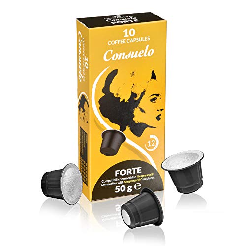 Consuelo - cápsulas de café compatibles con Nespresso* - Forte, 100 cápsulas (10x10)