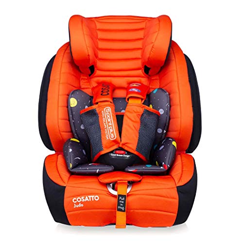 Cosatto Judo Child Car Seat | Group 1/2/3, 9-36 kg, 9 months-12 years, ISOFIX, Forward Facing, Removable Harness, Reclines (Spaceman)