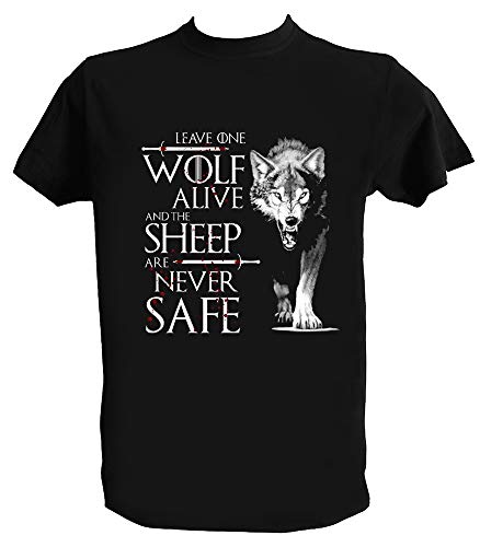 Desconocido Camiseta Stark Juego de Tronos Hombre Niño Leave One Wolf Alive Arya Stark Serie TV, Niños 1-2 Años