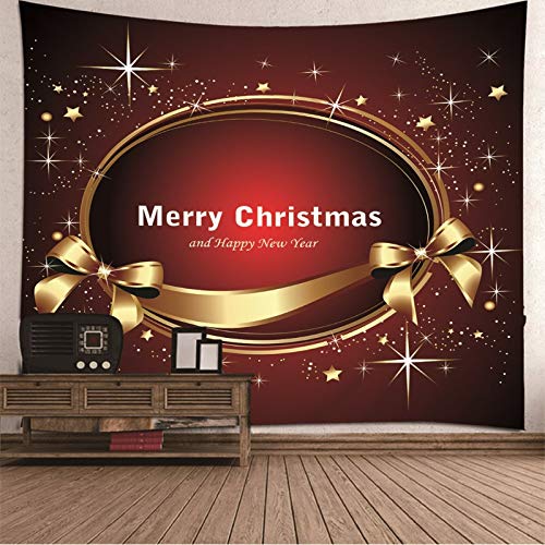Dreamdge Papel Tapiz para Pared Arco-Nudo Merry Christmas and Happy New Year, Tapiz de Navidad 260x240