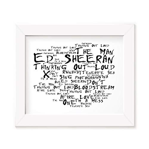 Ed Sheeran Poster Print - X - Letra firmada regalo arte cartel