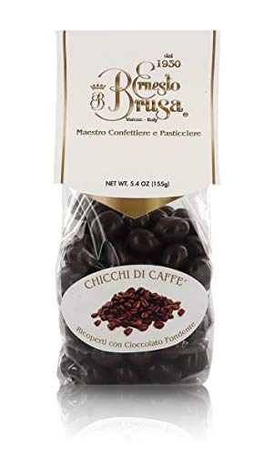 Ernesto Brusa Granos de café tostados Cubiertos de Chocolate Negro - 155 gr