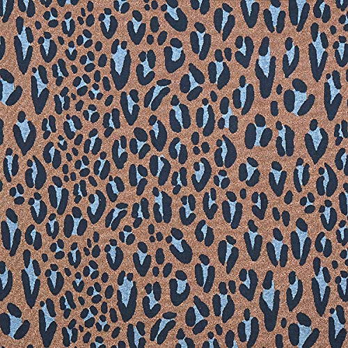 Fabulous Fabrics Sparkle Jacquard de Punto Safari – Cobre/Azul Marino | Hamburger Liebe — Mercancia al Metro a Partir de 0,5m — para Coser de Sudaderas, Vestidos y Faldas
