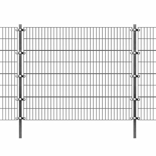 Festnight Panel de Valla de Jardin Metalica 6 x 1.6 m (Longitud x Altura)