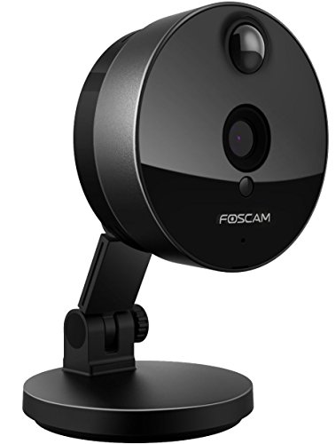 Foscam C1 - Cámara IP Wi-Fi HD 720p (1.0 Megapixel), Visión nocturna 8m, Motion Detection con PIR, E-mail Alert, Altavoz y micrófono, microSD slot, ONVIF, Configuración simplificada (EZlink P2P)