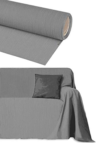 Funda para sofá de algodón de 2, 3, 4 y 5 plazas, artesanal, no necesita planchado, tamaño grande, para decoración de sofá, esquinas, chaise longue (gris acero, 1 plaza)