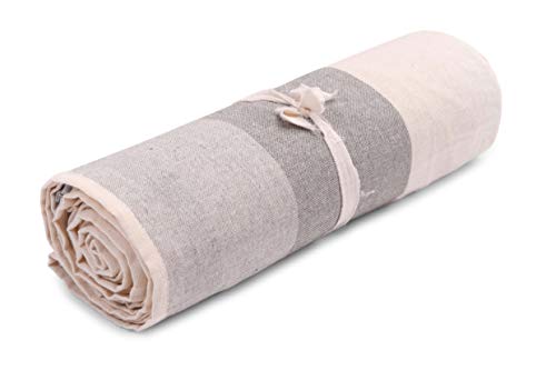 HomeLife - Funda de sofá a rayas Sábana bajera multiusos de algodón. Granfoulard - Colcha para cama individual [160 x 280] y matrimonial [260 x 280] Fabricado en Italia.