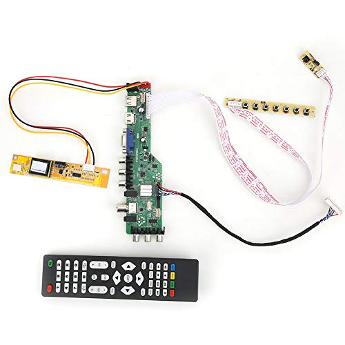 Kit de placa de controlador de controlador de TV LCD LED universal, FHD 1920 x 1080 / 8bit, HD-MI VGA DVI Audio Kit de placa de controlador de LCD Señal digital DVB-C DVB-T / T2, HDMI + VGA Kit de pla