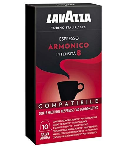 Lavazza Cápsulas de café Armonico - Paquete de 10 cápsulas