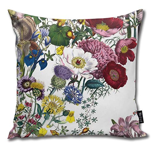 Meiya-Design Bloomin' Lovely Bright Throw Funda de cojín Cuadrada para el hogar, sofá, Dormitorio, Sala de Estar, Decorativa, 45,7 x 45,7 cm
