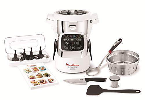 Moulinex Cuisine Companion HF806E10 Robot cocina 6 programas, 4.5 L hasta 6 personas, 12 velocidades y temperatura de 30º a 130º, función de mantenimiento de la calor 45 min