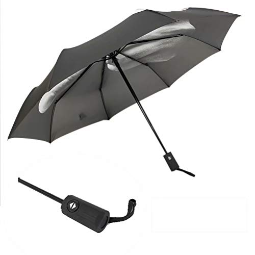 Paraguas plegable totalmente automático, fácil de transportar, nuevo paraguas de personalidad, protección contra el viento y los rayos ultravioleta, paraguas de doble uso en días soleados y lluviosos