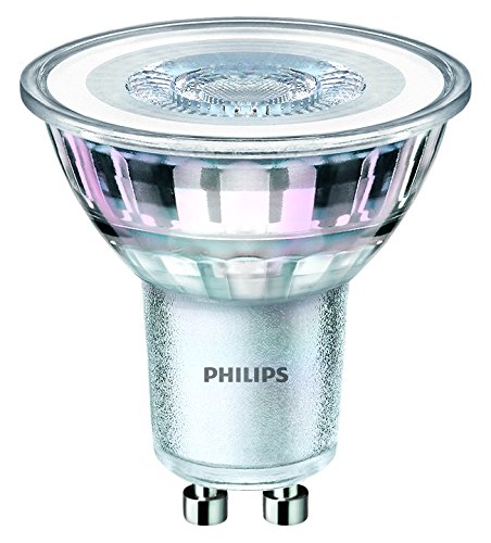 Philips - Bombilla LED Foco GU10 Cristal, 4.6 W Equivalente a 50 W, Luz Blanca Fría, No Regulable - Pack de 3