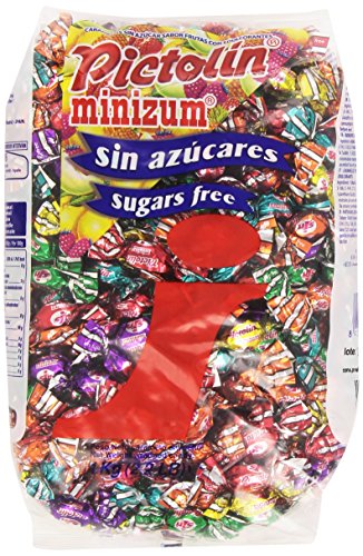 Pictolin - Minizum - Caramelos sin azúcar sabor frutas con edulcorantes - 1 kg