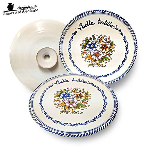 Plato vuelta tortillas de cerámica artesanal (Ø 28 cm)