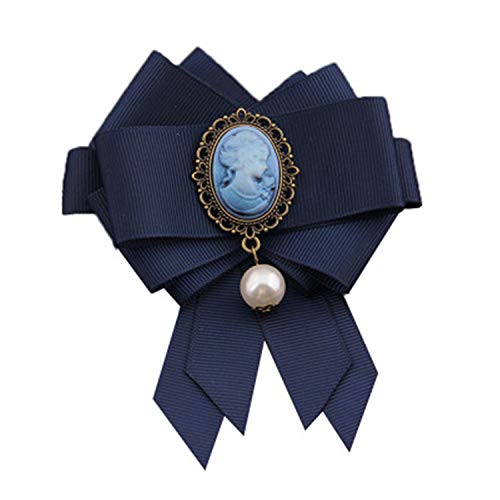 PPX Broches de diseño con incrustaciones de multa Circón Insignia Collar Pin Adorno artesanal Exagerado Accesorios de moda Tela Broches para fiesta de bodas (Azul / 1 PC)