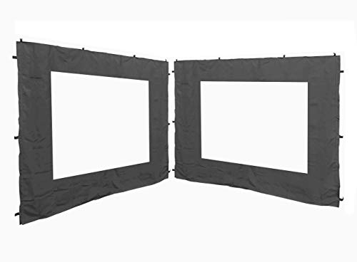QUICK STAR 2 paneles laterales con ventana de PE 250x190cm gris para Gazebo 3x3m