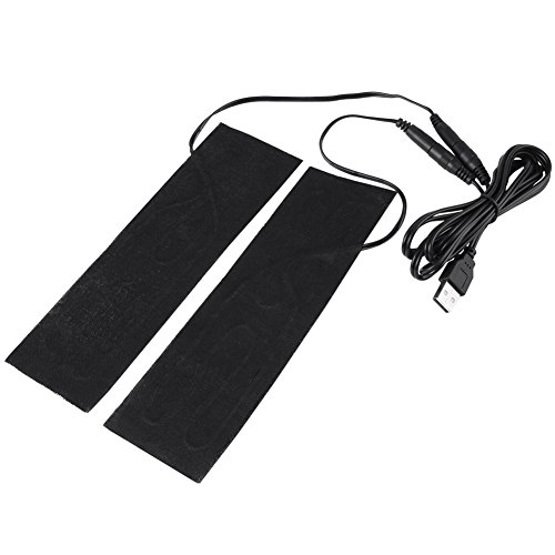 Suchinm Almohadilla calefactora USB, 1 par 5V USB Calentadores eléctricos Almohadillas calefactoras de película para Calentar los pies