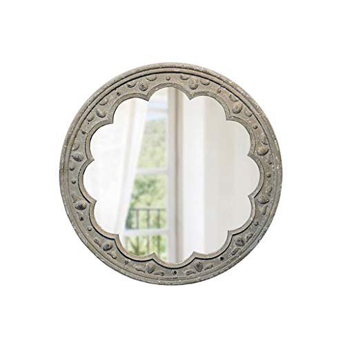 SZQ-Espejos de pared Antiguo espejo redondo, Urge Espejo decorativo de estilo europeo Beauty Girl espejo de alta definición Baño Espejo de maquillaje ，Espejo de maquillaje decorativo