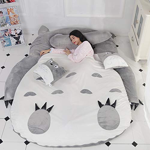 Tatami - Colchoneta para cama, diseño de Totoro Lazy para niños, ideal para dormitorio o dormitorio, plegable, para parejas, 2 x 1,5 m