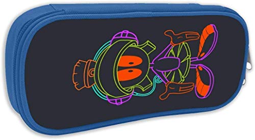The Martian Neon Outline Animation Grey Pencil Case Pen Bag Pouch Stationary Case for School Work Office