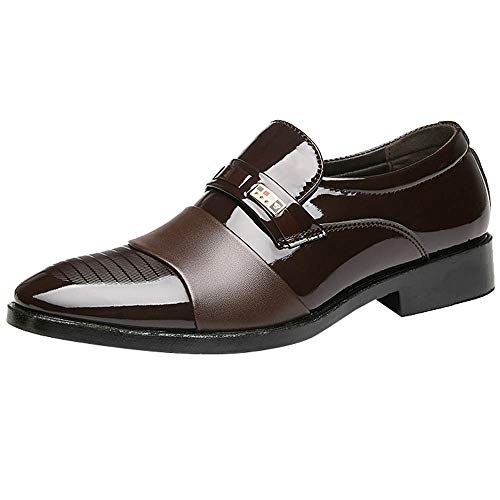 Toamen Zapatos de Cuero Zapatos de Negocios 2019 nuevos Zapatos Casuales de Hombre Transpirable, Trajes de Hombre, Zapatos Oxford