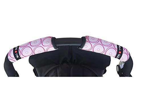 Tris&Ton Fundas empuñaduras horizontal doble Modelo rosa, empuñadura funda para silla de paseo cochecito carrito carro (Tris y Ton) (Rosa)