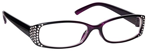 Uv Reader Negro Púrpura Diamonte Estilo Corto De Vista Gafas Distancia Miopía Estilo Diseñador Mujeres Señoras Uvm093P -1,50 50 g