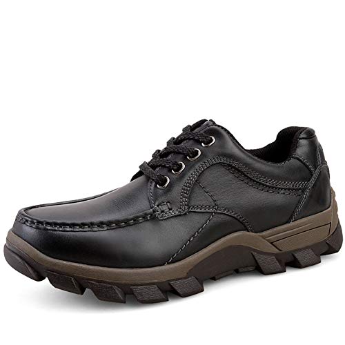WOJIAO Zapatillas de Senderismo Impermeables Para caminar Zapatos al Aire Libre Antideslizantes Para Hombres (43 EU, Negro)