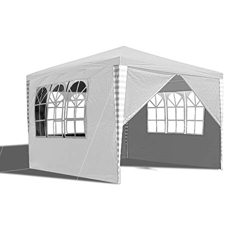 wolketon 3x3m Carpas Pabellón Estable Carpa para Fiesta toldo Gazebo con 3 Ventanas y 1 Puerta con Cremallera terraza