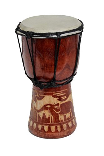 20cm Djembe Tambor Bongo Ninos Drum Yembe Tromel Elefante A2