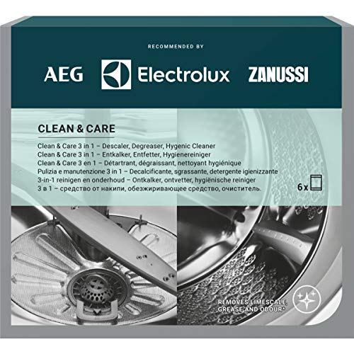 AEG M3GCP400 - Limpieza y Cuidado para Lavadoras y Lavavajillas 3 en 1 (6 unidades): Descalcificador, Desengrasante y Desinfectante