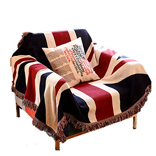 AFAHXX Jacquard Borla Funda Cubre sofá,Reino Unido 英格兰 Bandera Tiro Mantas para sofá Cama Cubierta de la Silla Suave Decoración Funda de sofá-UK 130x180cm(51x71inch)