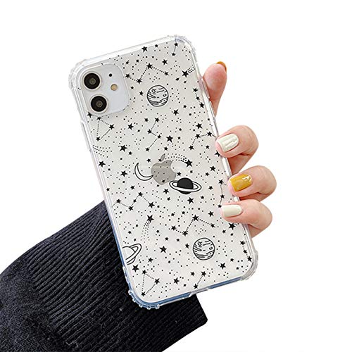 Bakicey Funda para iPhone 8 Plus, transparente, diseño de dinosaurios, de silicona blanda, protección contra caídas, TPU para iPhone 8 Plus (5,5 pulgadas), luna negra
