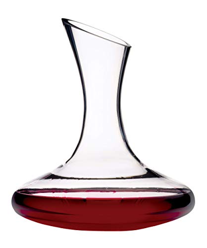 BarCraft - Juego Decantador de Vino Luxury en Caja de Regalo, Hecha de Cristal, Transparente, 1,5 litros