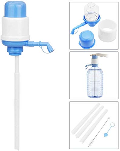B&F Dispensador de Agua Universal para Garrafas/Botellones/Barriles Compatible con Garrafas de /5L/8L/10L/ Bomba Manual de Mano para Garrafas/Dispensador Manual de Agua A Presión(Azul)