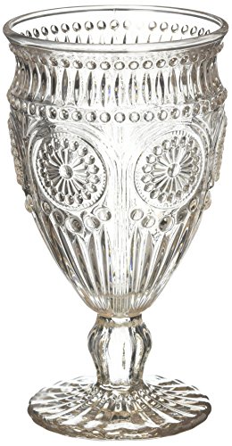 Bodingstar - Copa de cristal prensado, diseño vintage, color gris