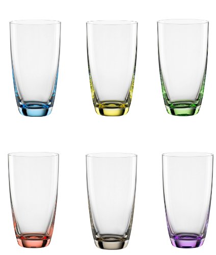 Bohemia Cristal 093 006 051 Viva Colori - Vasos de cóctel (6 Unidades, 350 ml)