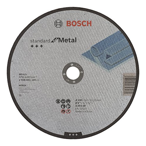 Bosch 2 608 603 168 - Disco de corte recto Standard for Metal - A 30 S BF, 230 mm, 22,23 mm, 3,0 mm (pack de 1)
