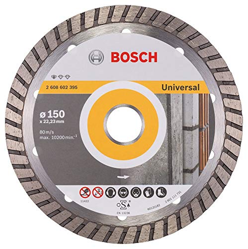 Bosch Professional - Disco de corte de diamante Estándar para Universal Turbo (piedra, 150 x 22.23 x 2.5 x 10 mm, accesorios para amoladoras angulares)