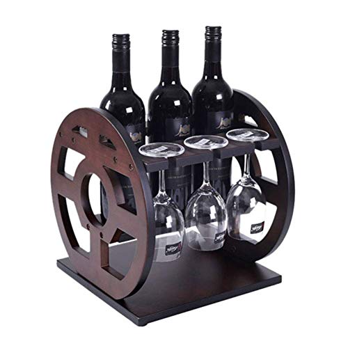 BYYB Wine Rack, Goblet Rack Upside Down Home Vino Tinto Adornos Display Estante de Madera Madera Maciza Sala de Estar Simplicidad Creativa