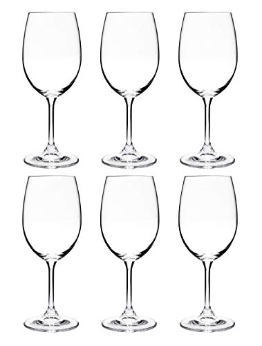 Colibri - Juego de copas de vino de cristal, 6 piezas, diseño de Bohemia Crystal 350 ml transparente