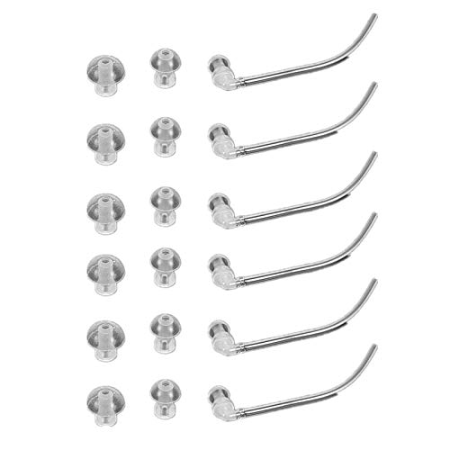 Conjunto de 18 almohadillas de silicona para los oídos con 6 tubos Siemens Resound BTE para audífonos (tamaño S, M, L)