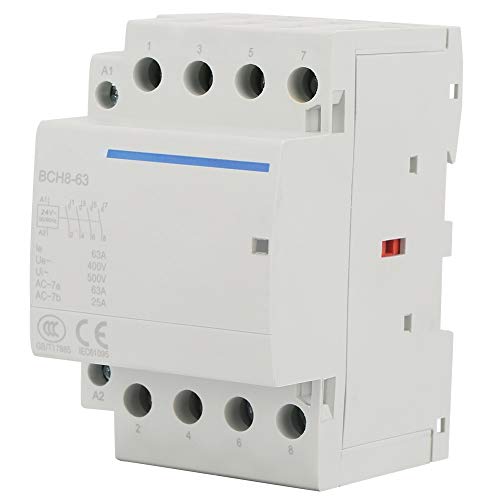 Contactor de AC 4P 2NO 2NC 63A 24V / 230V 50 / 60Hz Contactor de AC para el hogar 100,000 veces la vida eléctrica(AC230V)