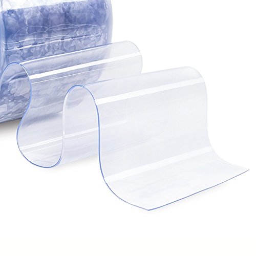 Cortina de lamas de PVC transparente, 30 cm de ancho (género al metro)