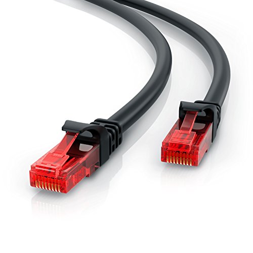 CSL - 25m Cable de Red Gigabit Ethernet LAN Cat.6 RJ45-10 100 1000Mbit s - Cable de conexión a Red - Compatible con Cat.5 Cat.5e Cat.7 - Conmutador Router módem