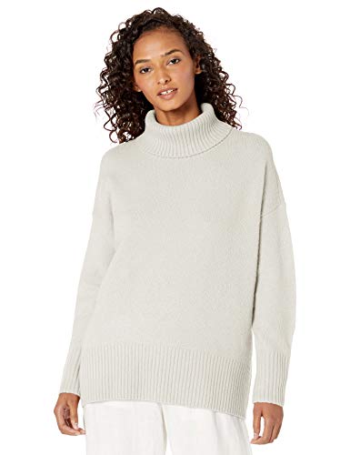 Daily Ritual Cozy Boucle Turtleneck Sweater pullover-sweaters, Jaspeado (Cloud Heather), US M (EU M - L)