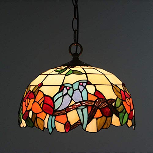 DALUXE Tiffany Lámpara Aves Conjunto de Mesa Lámpara de Piso luz Pendiente