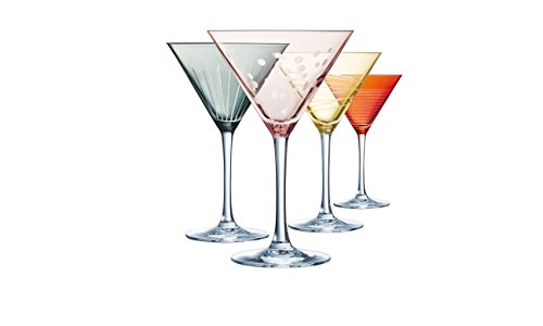 Eclat Illumination Color Set de 4 Copas Cocktail de 300 ml, Cristal