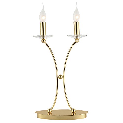 EGLO Castellano 88185 - Lámpara de mesa (cristal de plomo y oro de 24 quilates)
